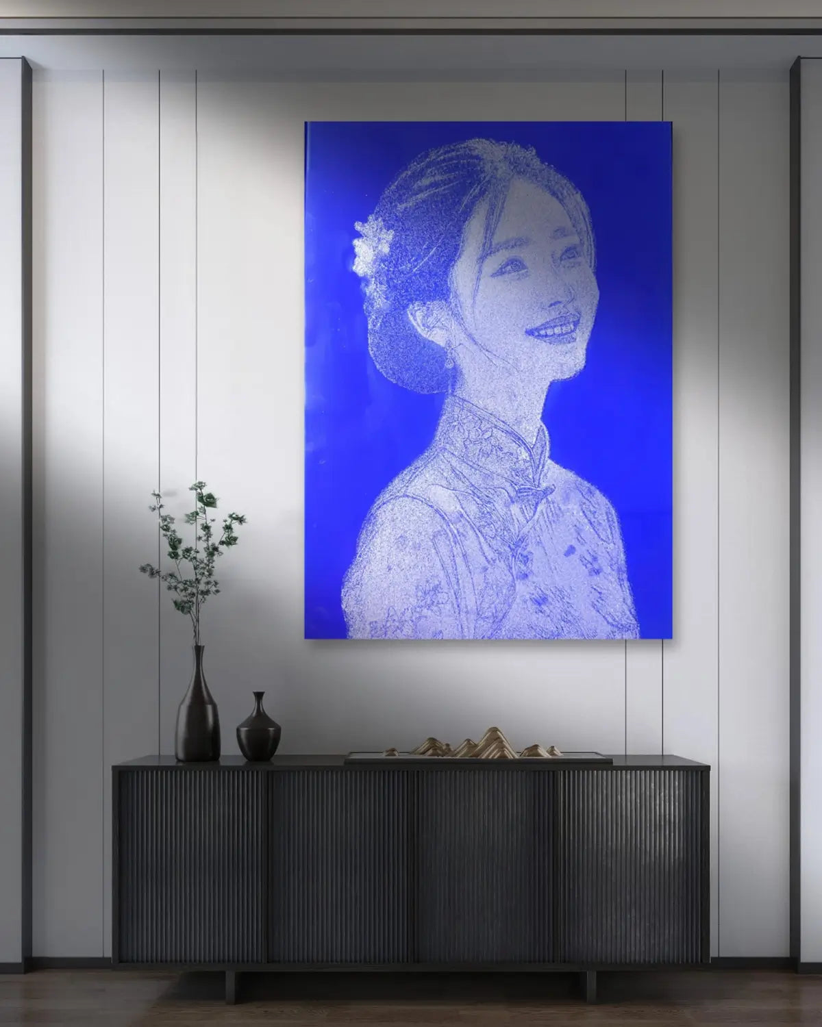 Bespoke Hand-Hammered Glass Portrait™ Secondary image